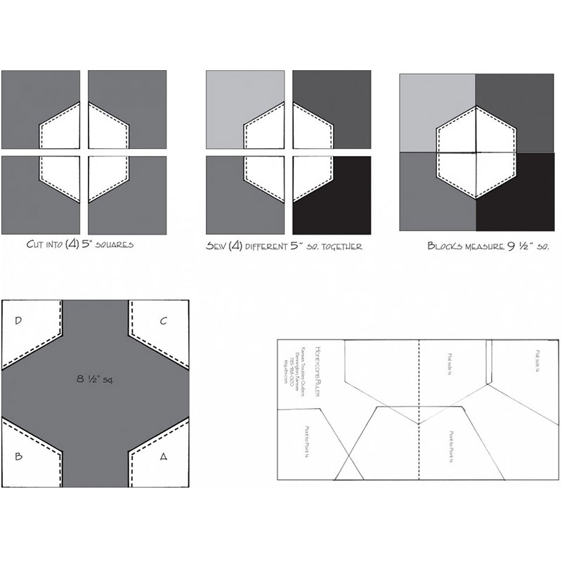 Honeycomb Quilting Hexagon Ruler