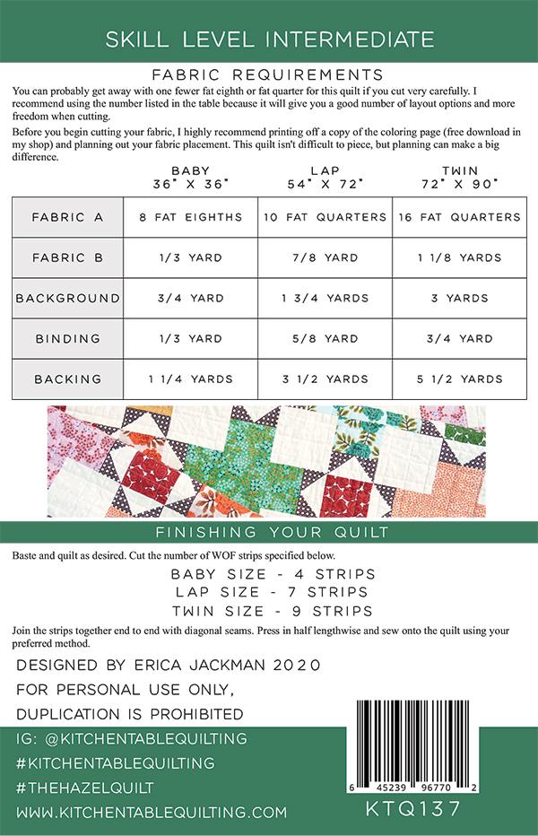 The Hazel Quilt - Quilt Pattern
