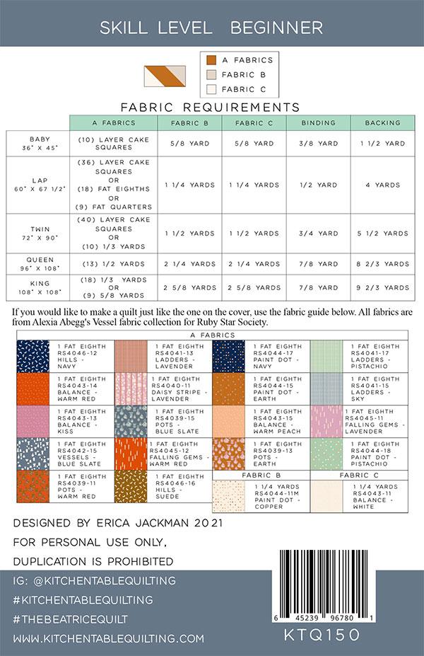 The Beatrice Quilt - Quilt Pattern