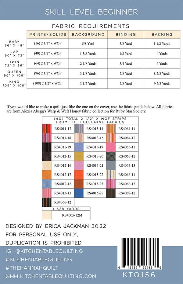 The Hannah Quilt - Quilt Pattern