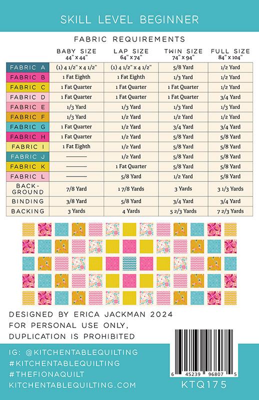 The Fiona Quilt - Quilt Pattern