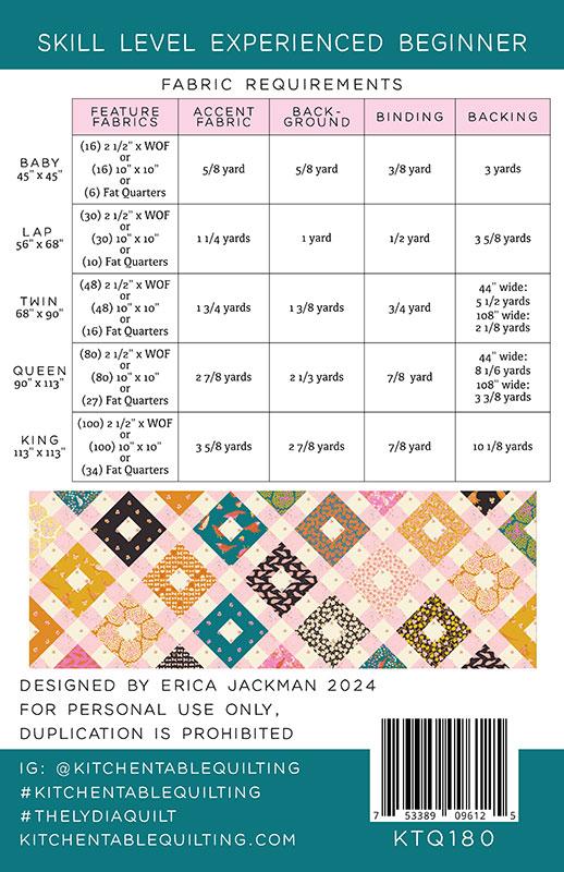 The Lydia - Quilt Pattern