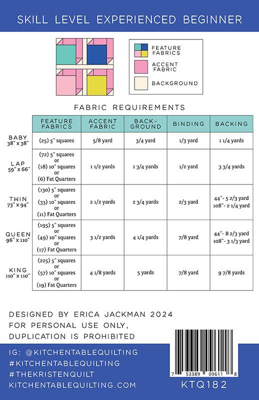 The Kristen - Quilt Pattern 
