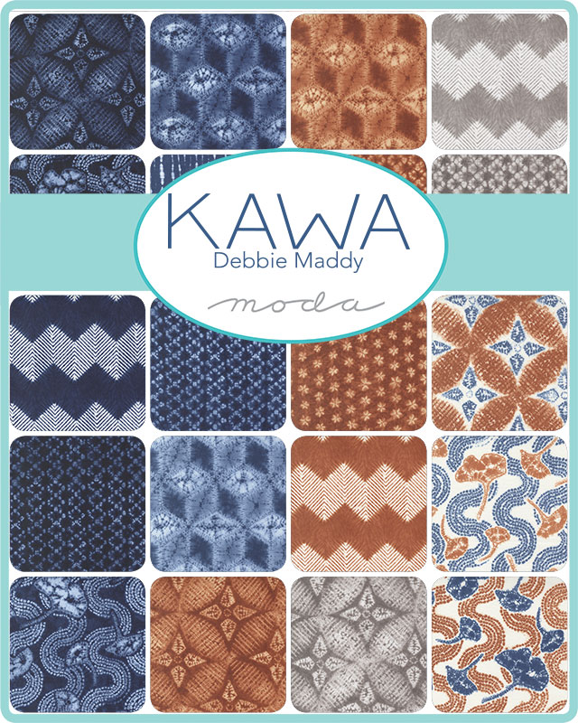 Kawa Rust - Sumida Geometric Shibori - Quilt Fabric