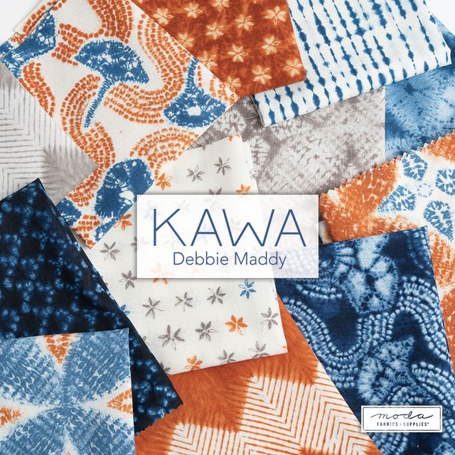Kawa Rust - Sumida Geometric Shibori - Quilt Fabric