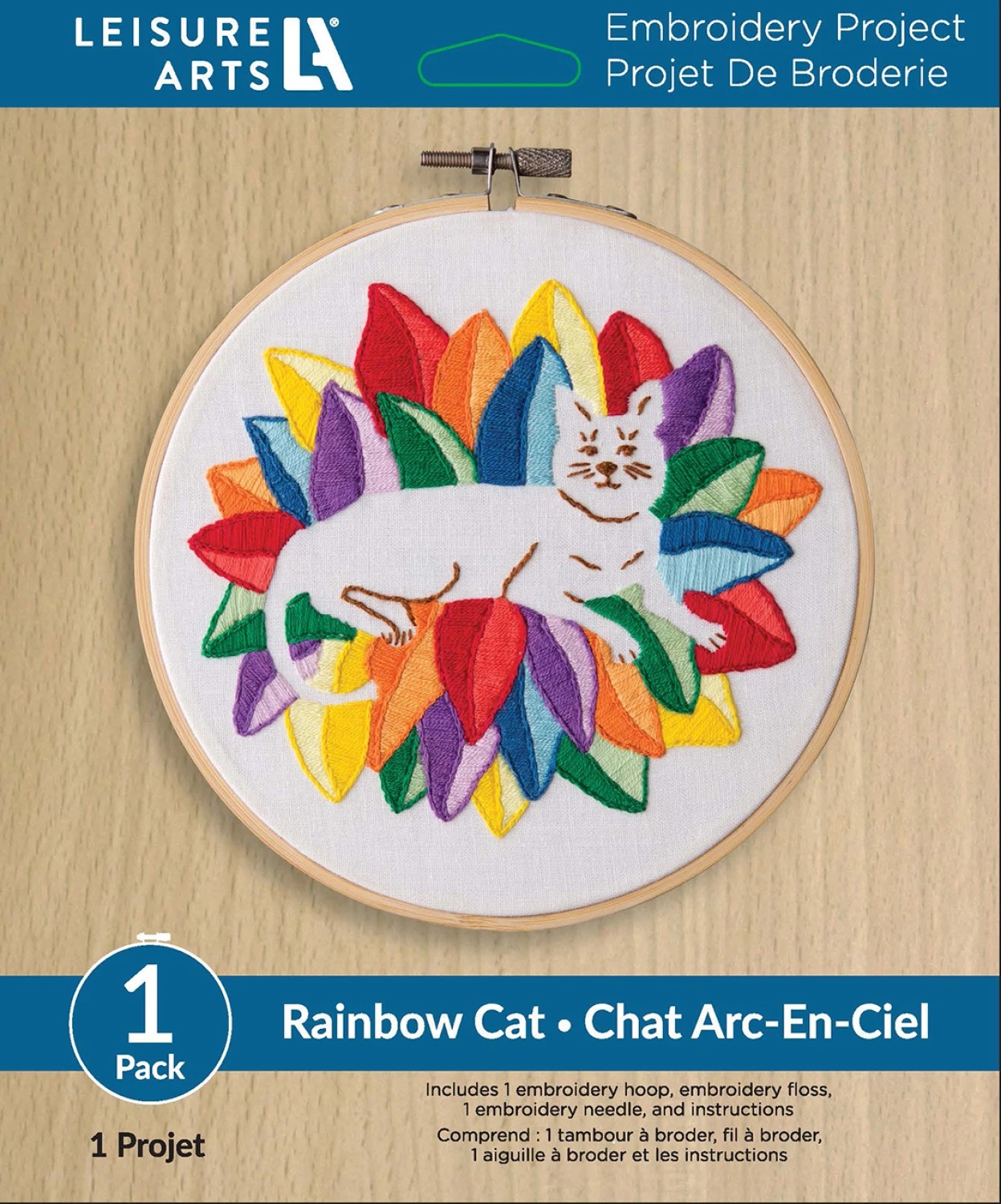 Rainbow Cat - Embroidery Kit