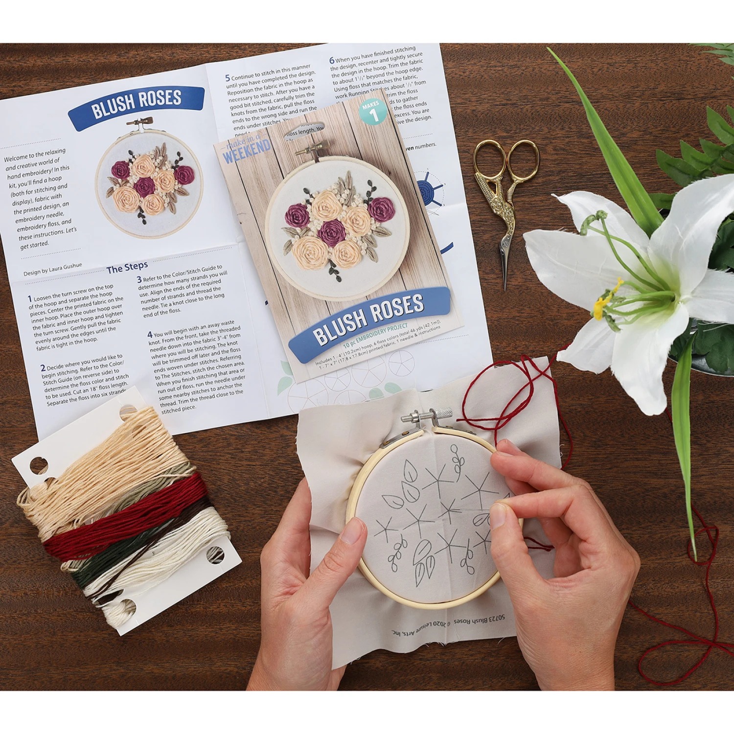 Blush Rose - Embroidery Kit