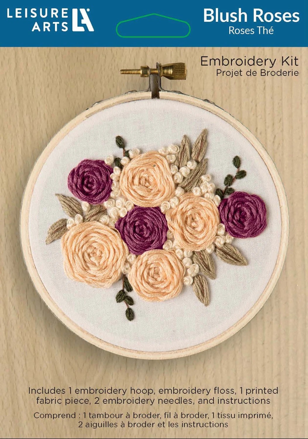 Blush Rose - 4" Embroidery Kit