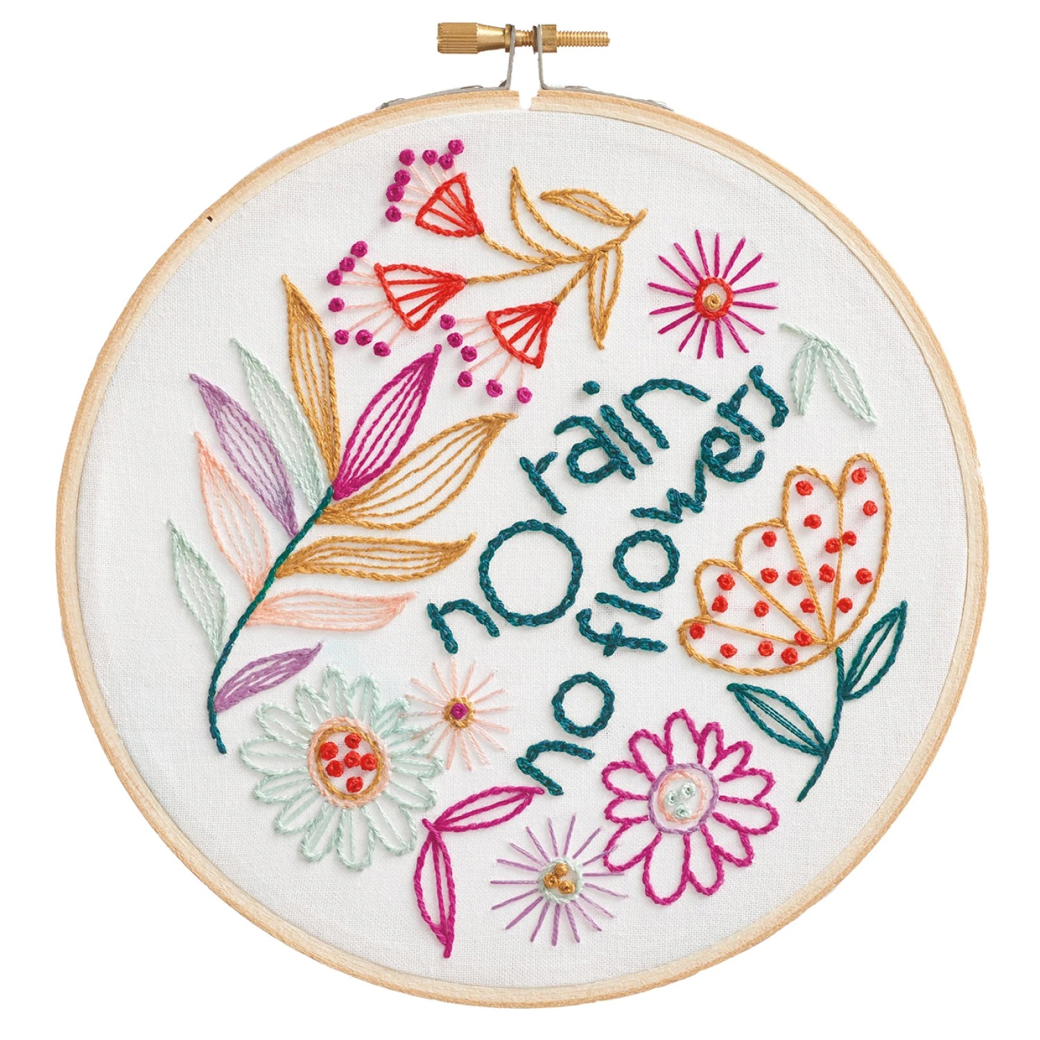 No Rain No Flowers - Embroidery Kit