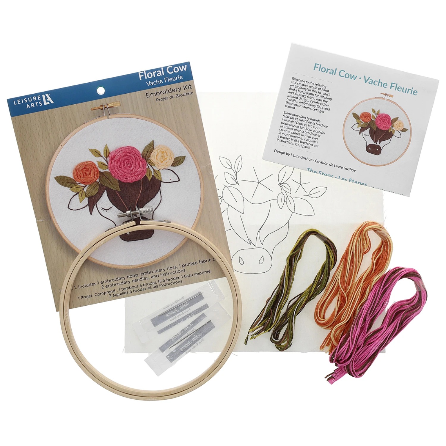 Floral Highland Cow - Embroidery Kit