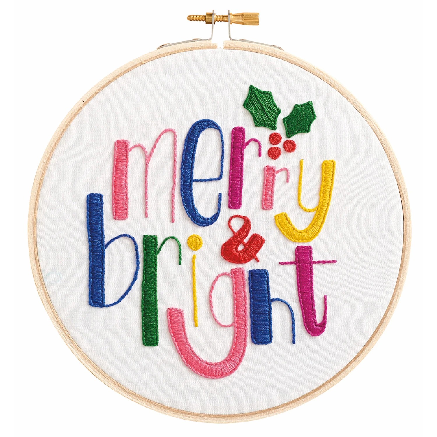 Merry & Bright - Christmas Embroidery Kit