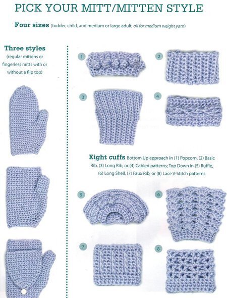 Hand Picked Gloves & Mittens - Crochet Pattern