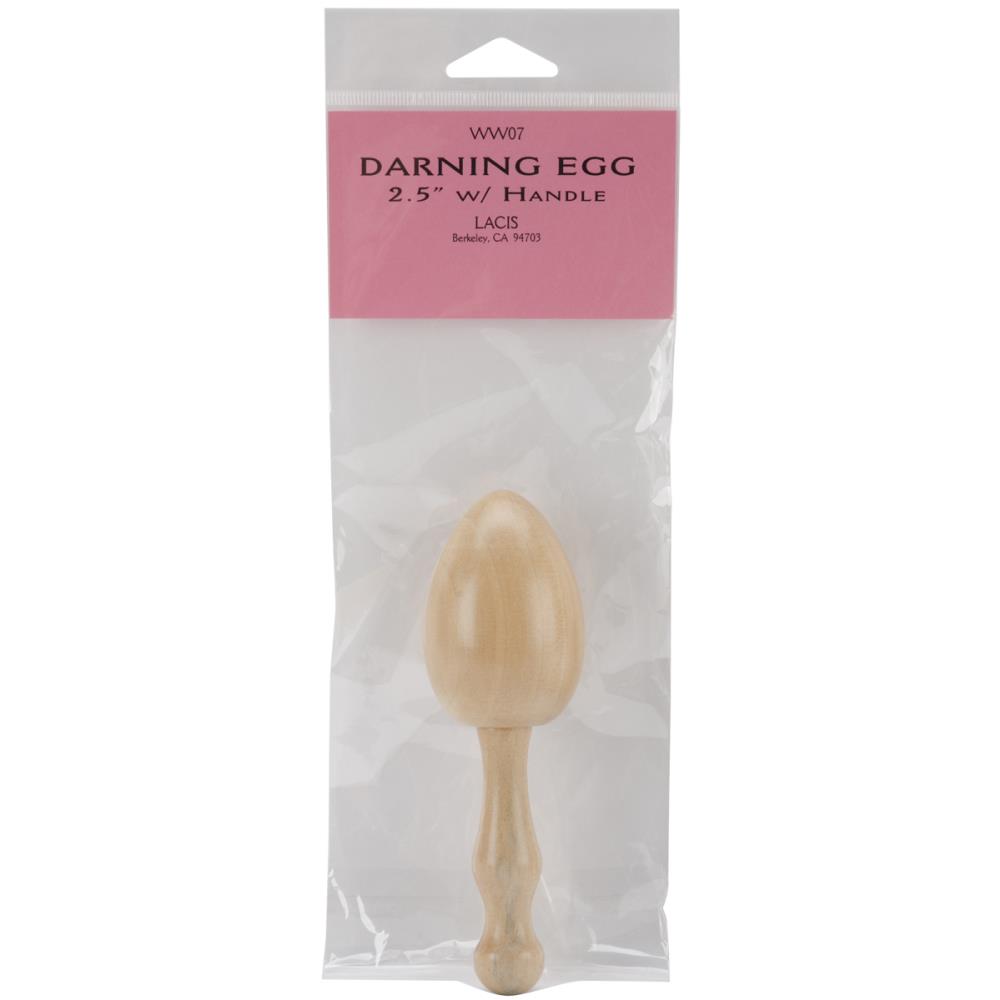 Lacis 2.5" Wooden Darning Egg with Handle