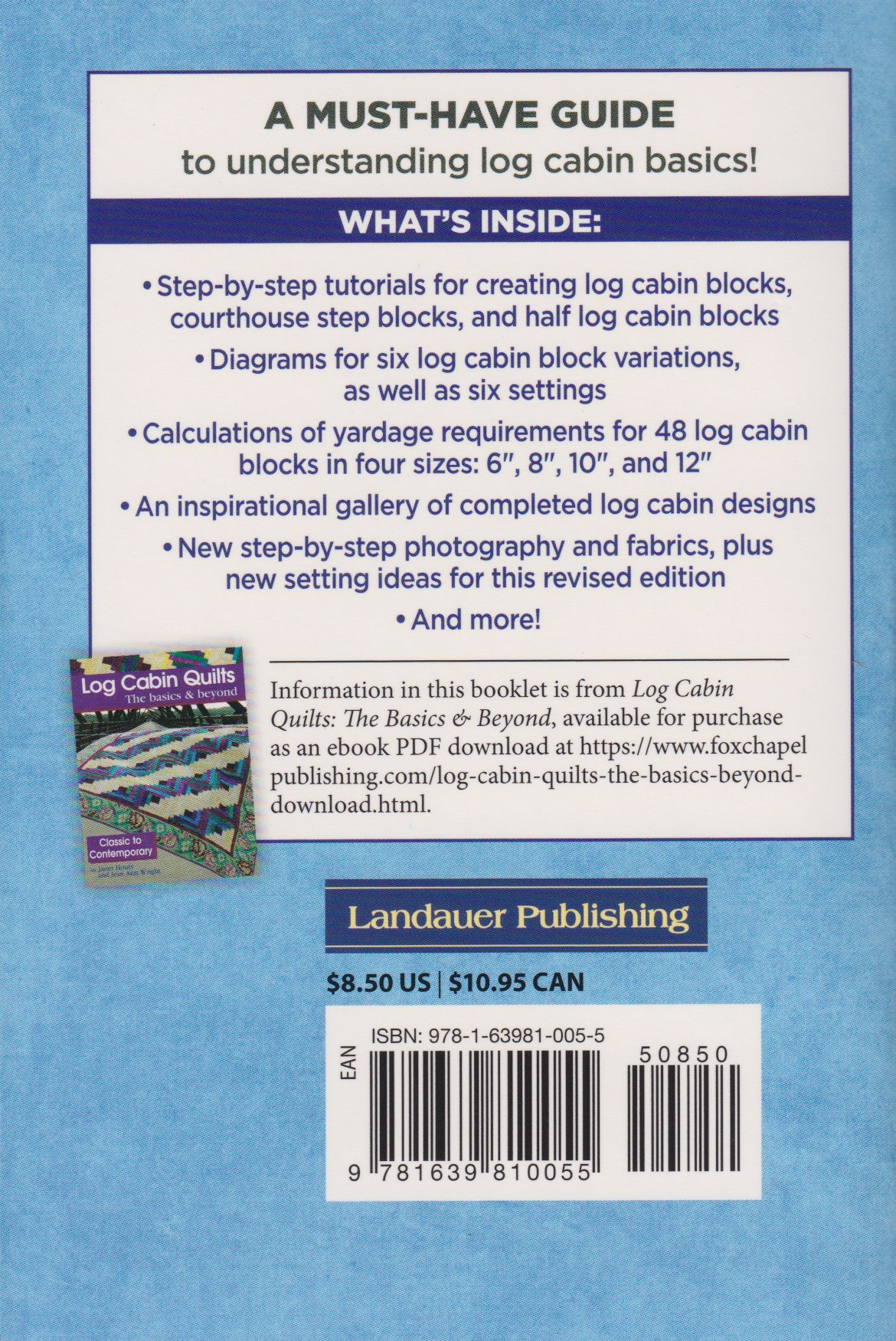 Log Cabin Block Basics - Quilt Pattern