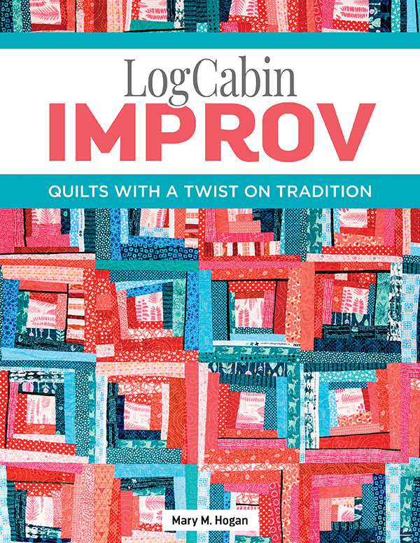 Log Cabin Improv - Quilt Pattern, zoomed in. Select this picture to zoom back out.
