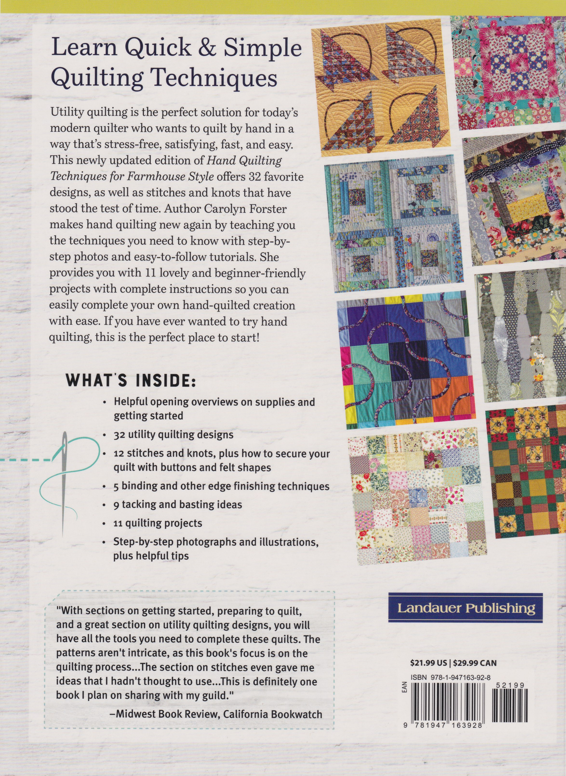 Hand Quilting Technique for Far - Quilt Pattern