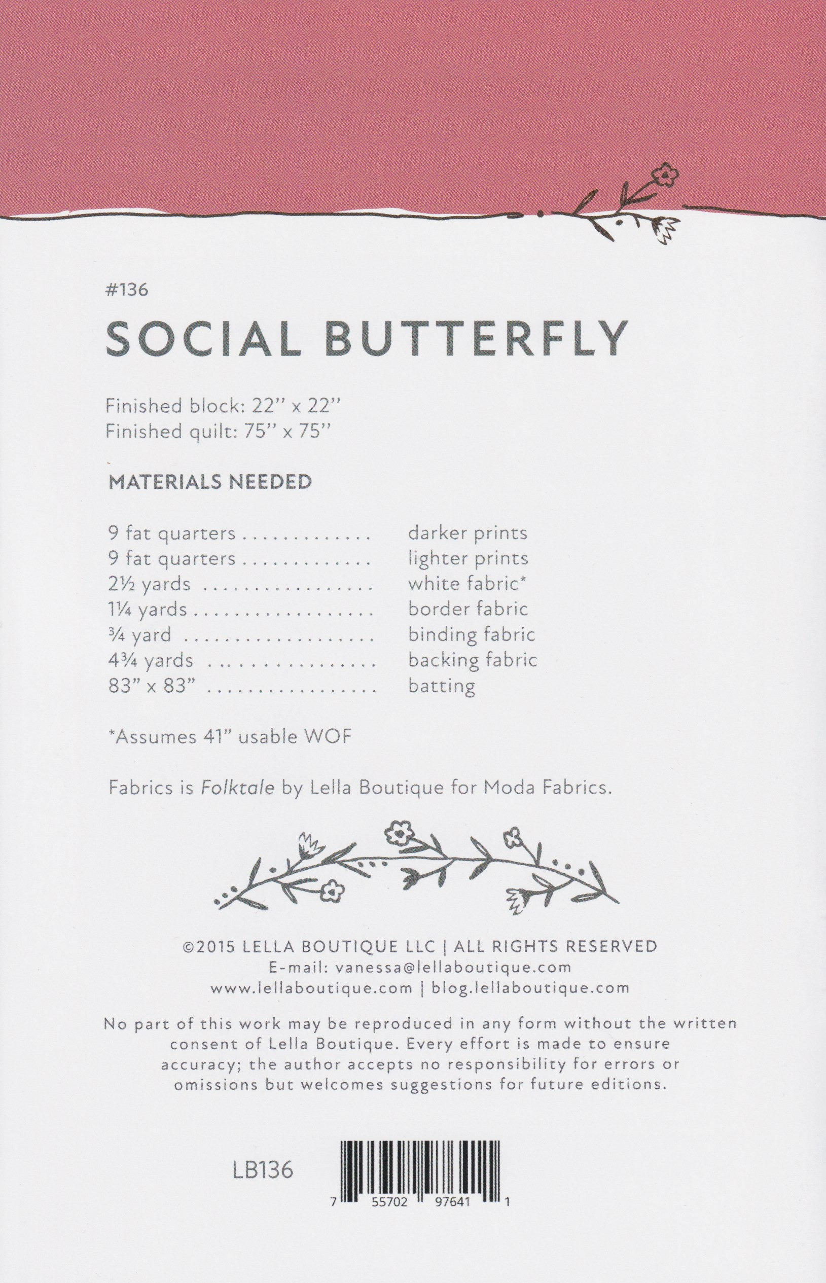 Social Butterfly - Quilt Pattern