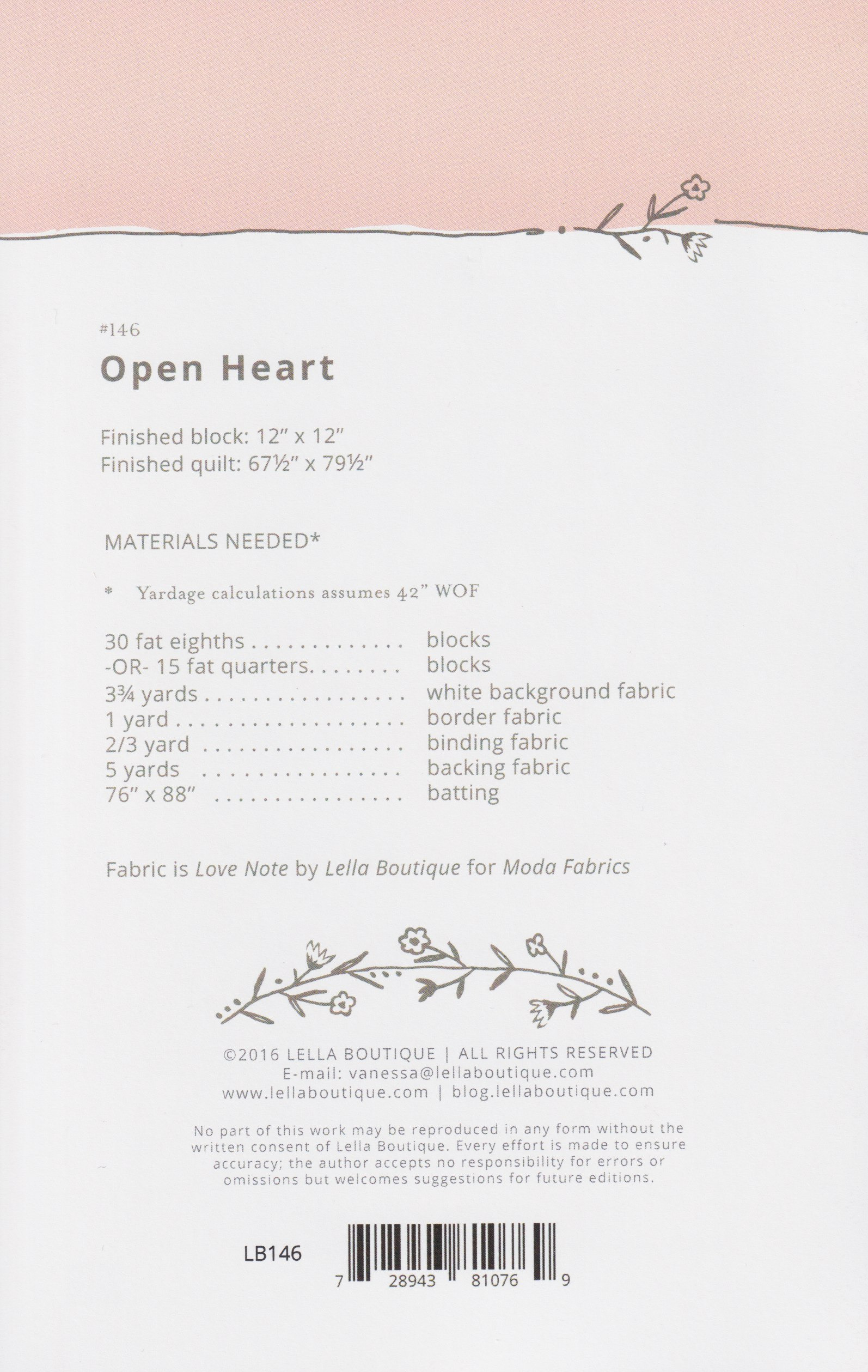 Open Heart - Quilt Pattern