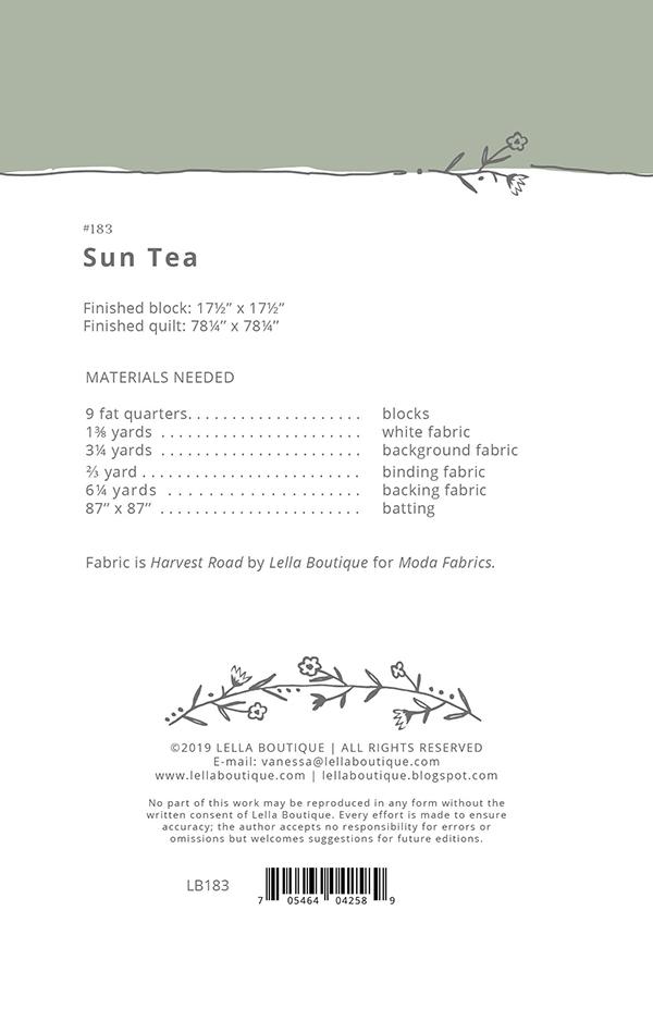 Sun Tea - Quilt Pattern