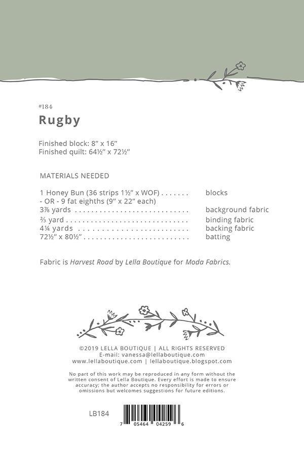 Rugby - Quilt Pattern