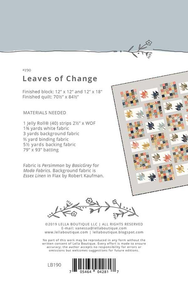 Leaves Of Change - Quilt Pattern