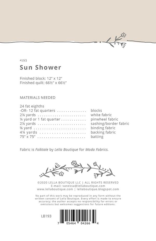 Sun Shower - Quilt Pattern