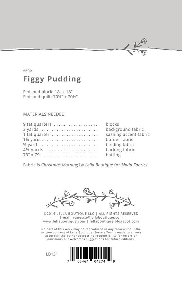Figgy Pudding - Quilt Pattern