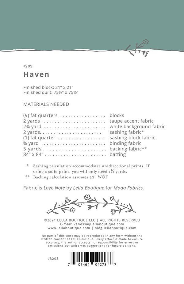 Haven - Quilt Pattern