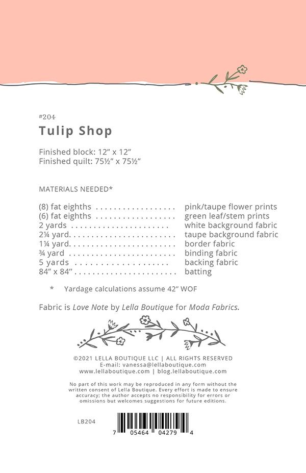 Tulip Shop - Quilt Pattern