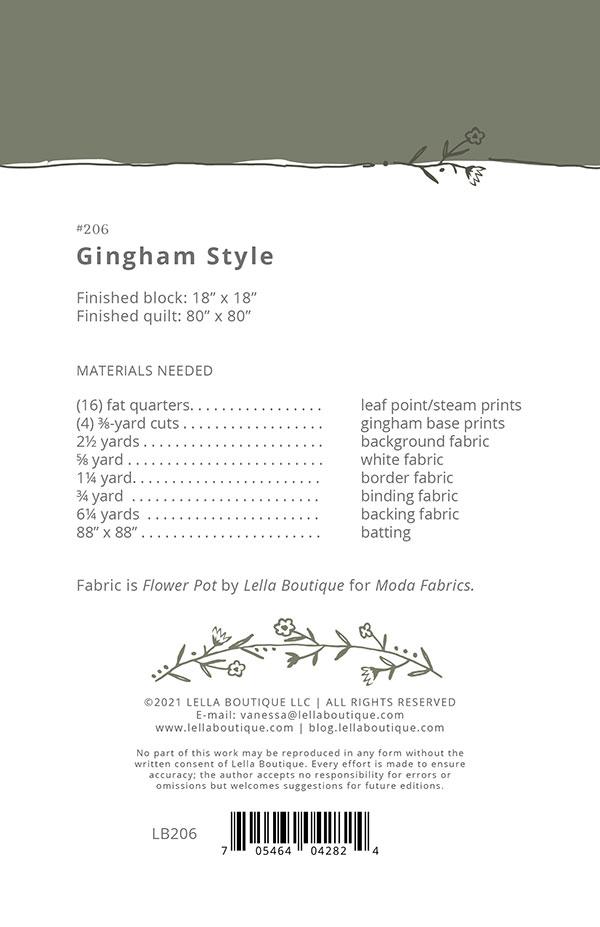 Gingham Style - Quilt Pattern
