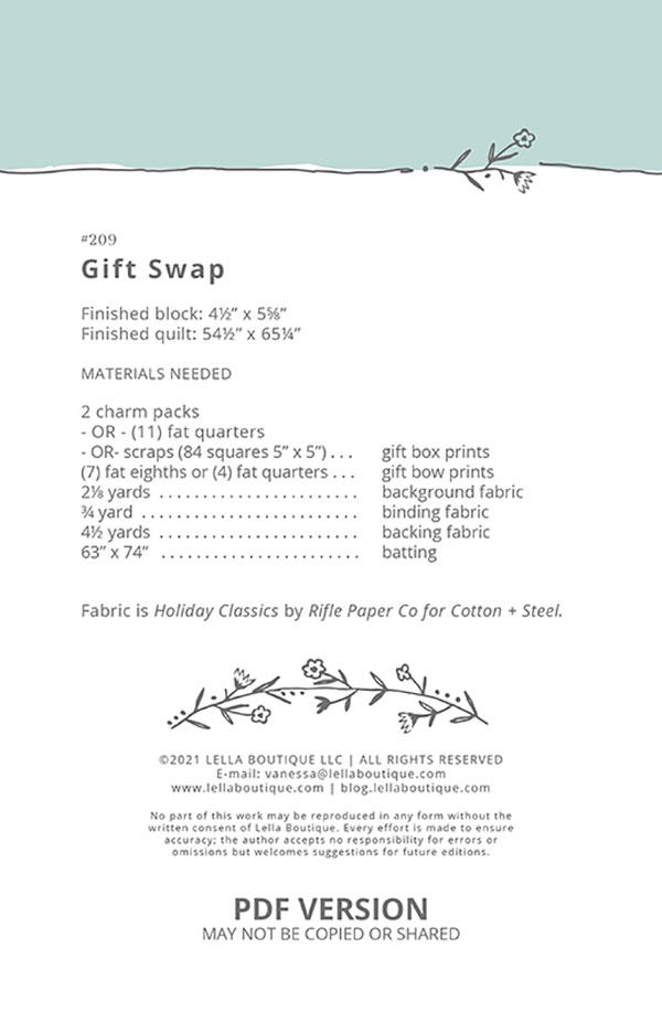 Gift Swap - Quilt Pattern