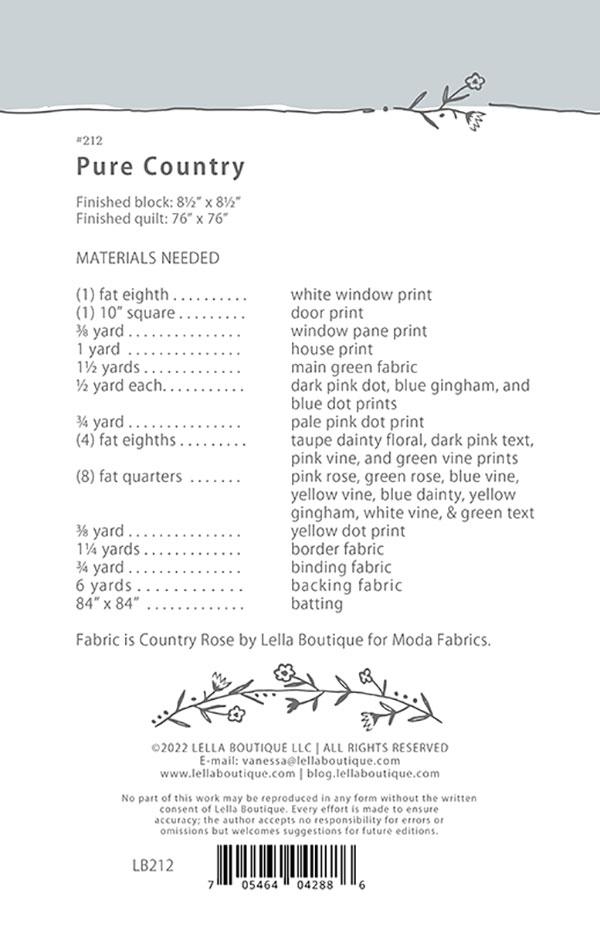 Pure Country - Quilt Pattern