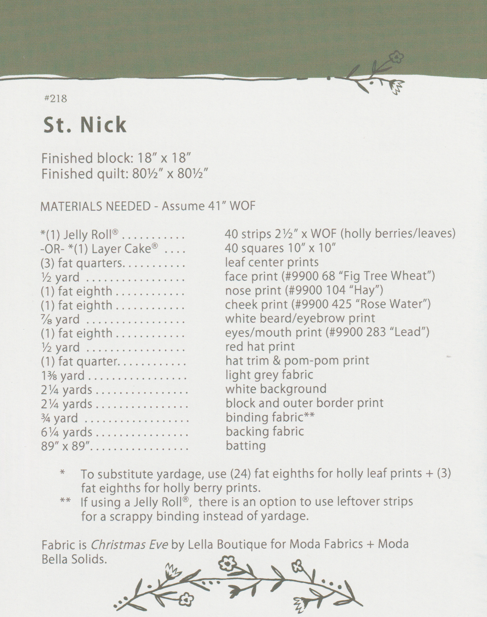 St. Nick - Quilt Pattern