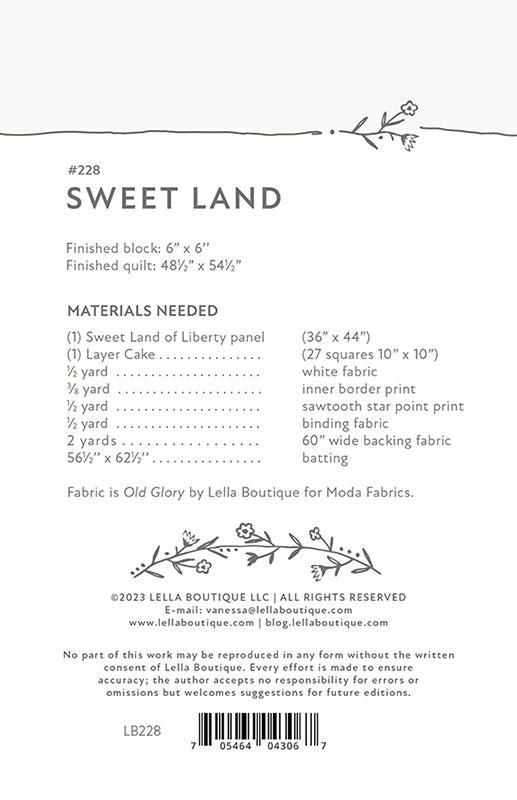 Sweet Land - Quilt Pattern