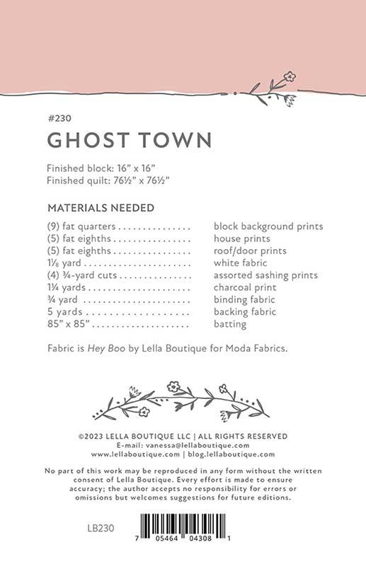 Ghost Town - Halloween Quilt Pattern