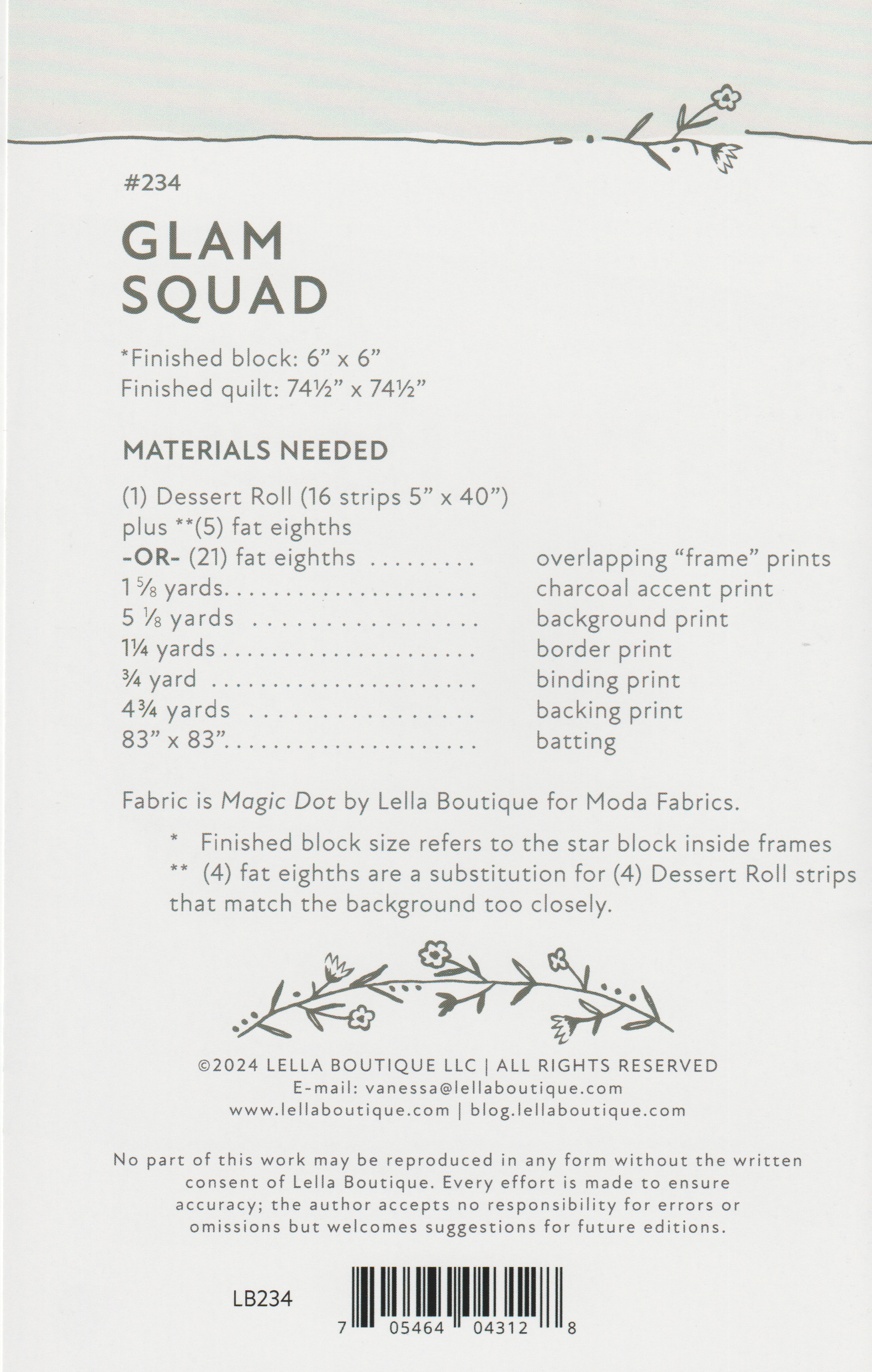 Glam Squad - Quilt Pattern