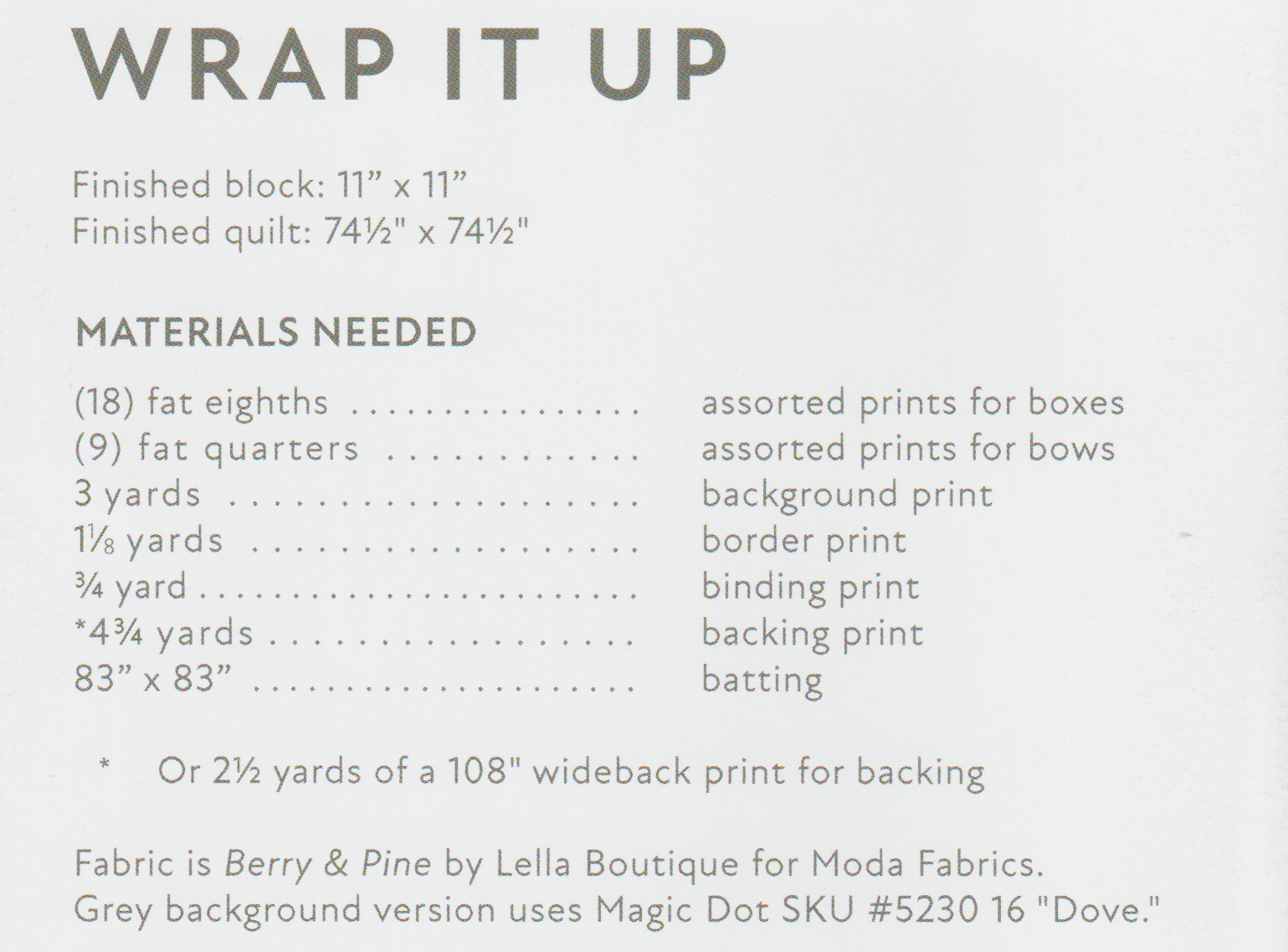 Wrap It Up - Christmas Quilt Pattern