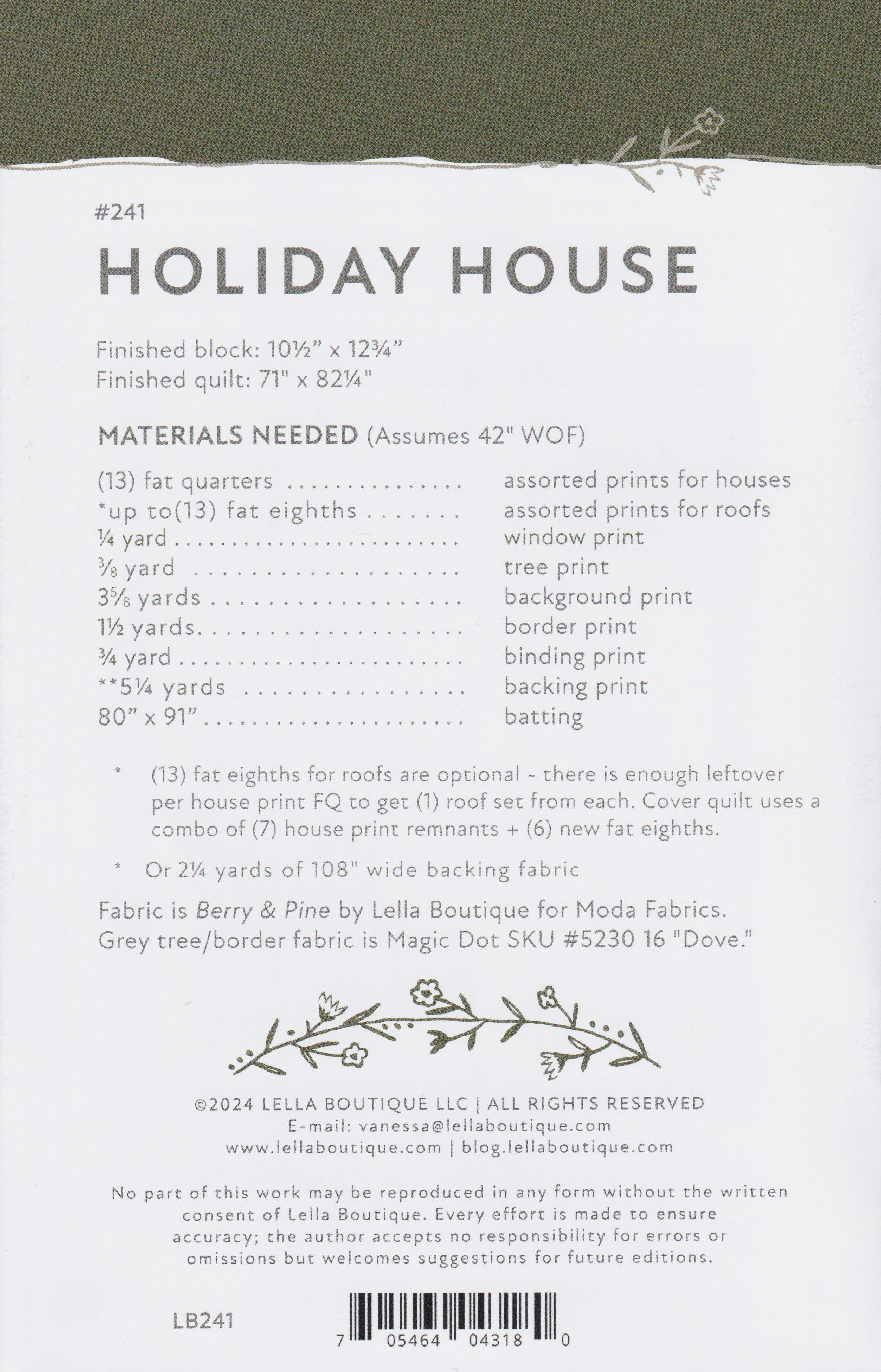 Holiday House - Christmas Quilt Pattern