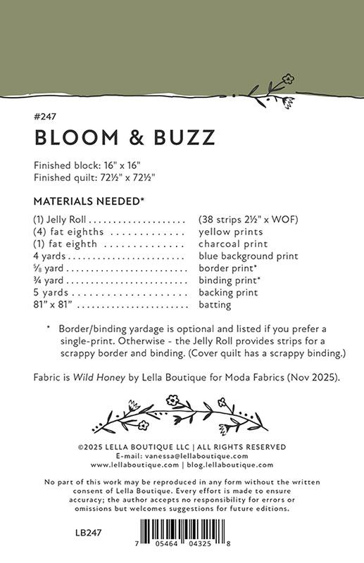 Bloom & Buzz - Quilt Pattern