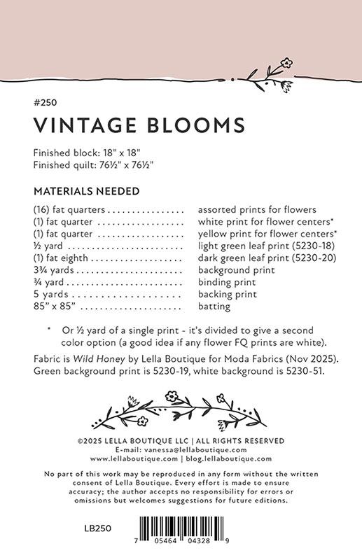 Vintage Blooms - Quilt Pattern