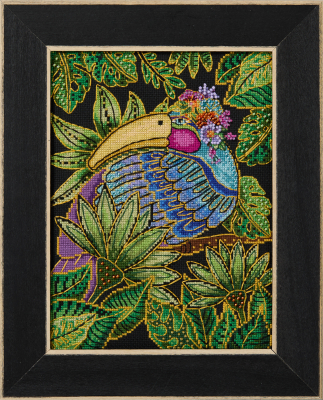 Toucan (Aida) - Cross Stitch Kit, zoomed in. Select this picture to zoom back out.