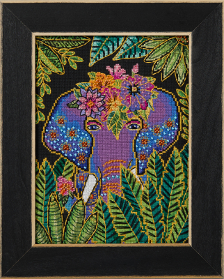 Elephant (Aida) - Cross Stitch Kit, zoomed in. Select this picture to zoom back out.