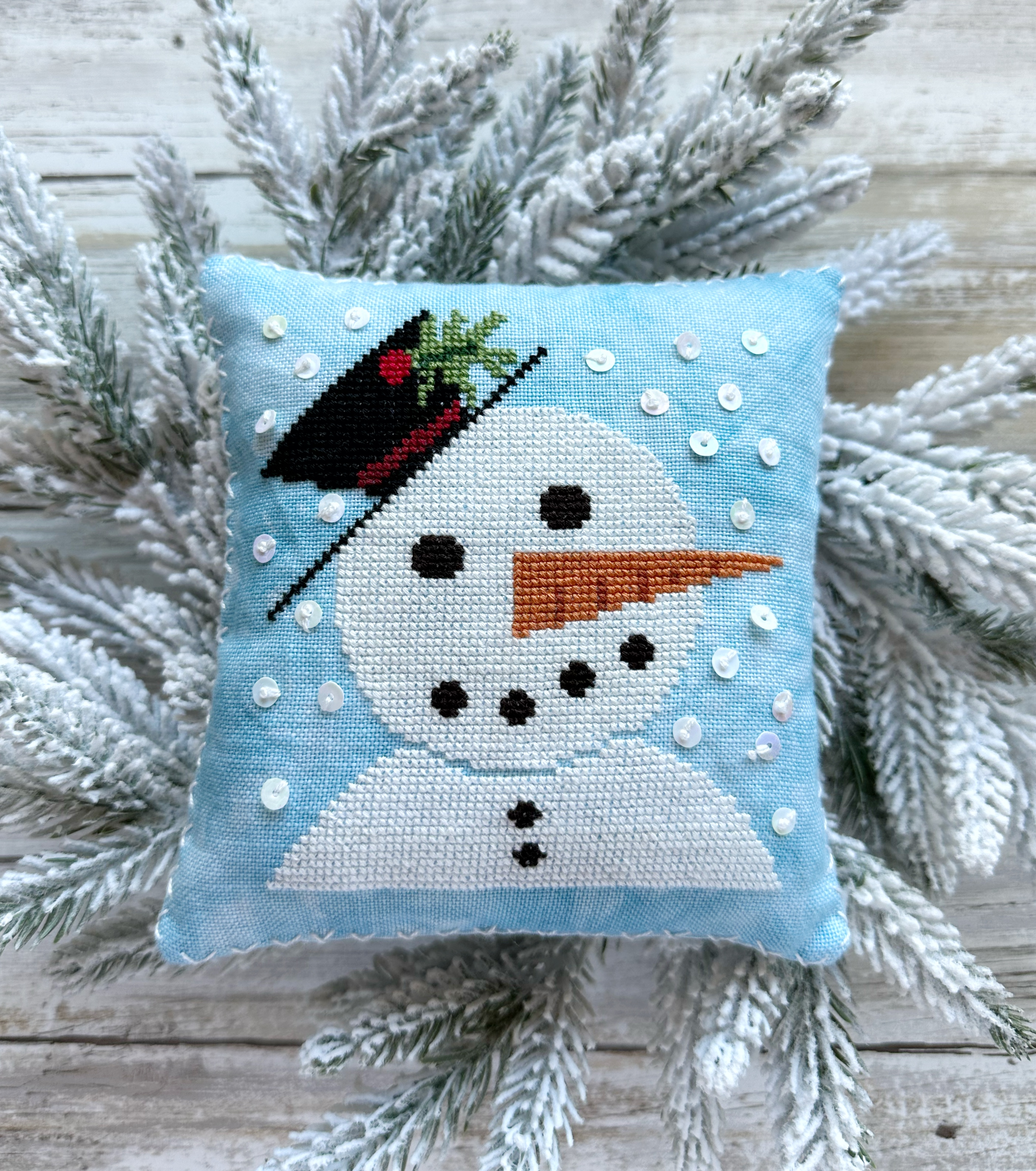 Merry Snowman - Cross Stitch Pattern