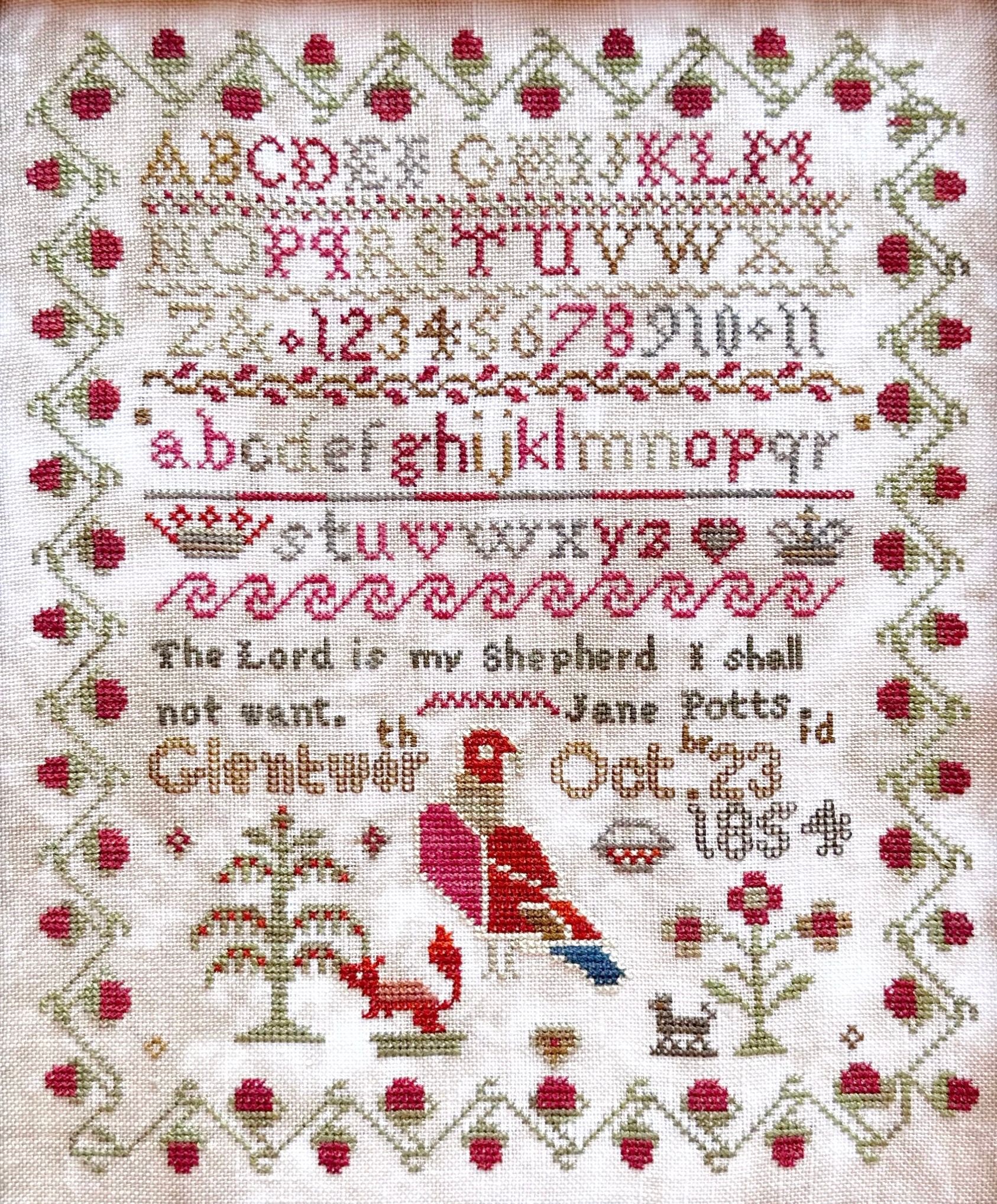 Jane Potts 1854 - Cross Stitch Pattern