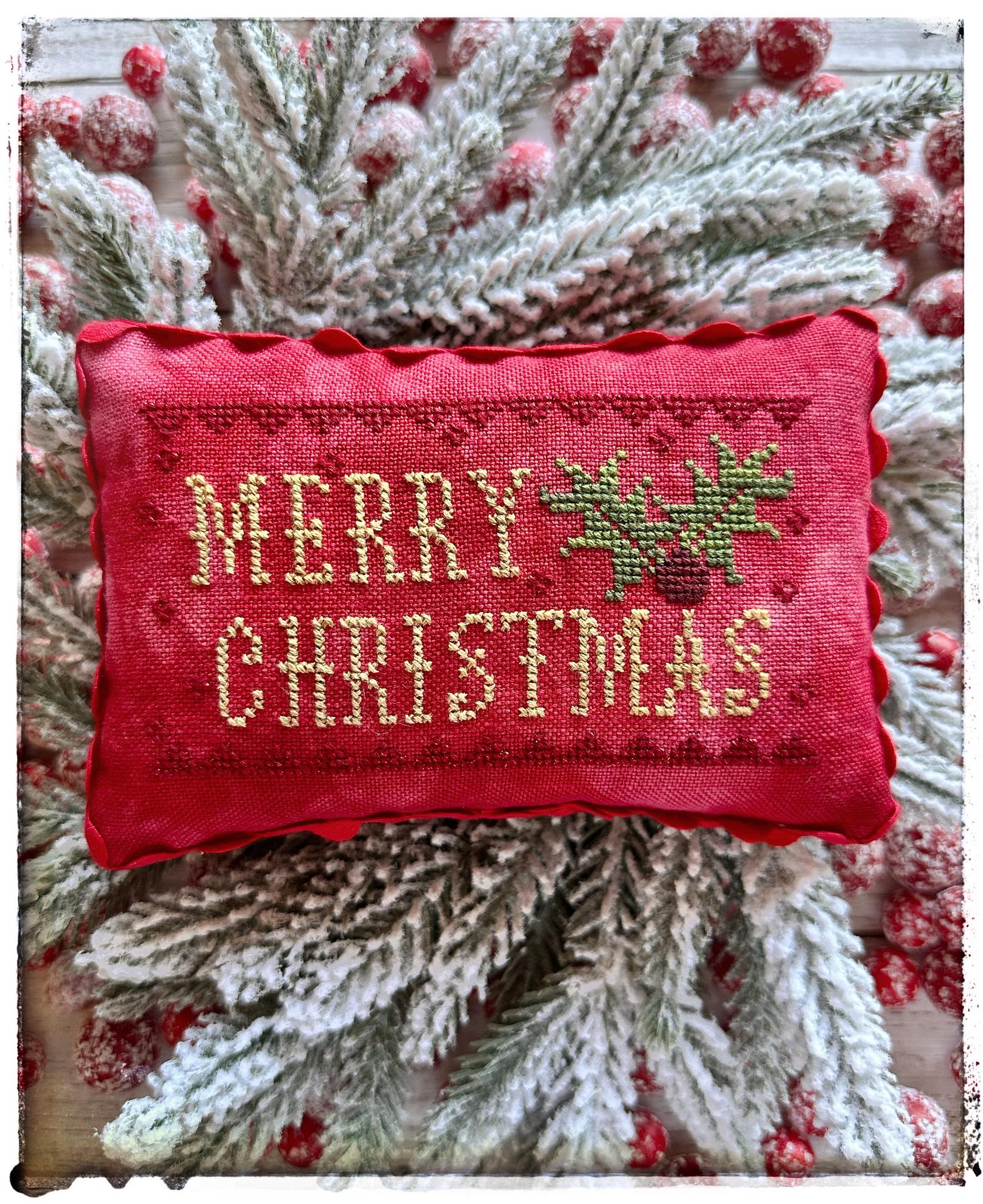 Merry Christmas Holly - Cross Stitch Pattern