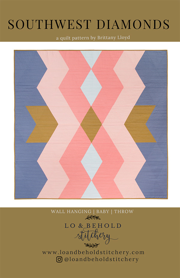 Southwest Diamonds - Quilt Pattern, zoomed in. Select this picture to zoom back out.