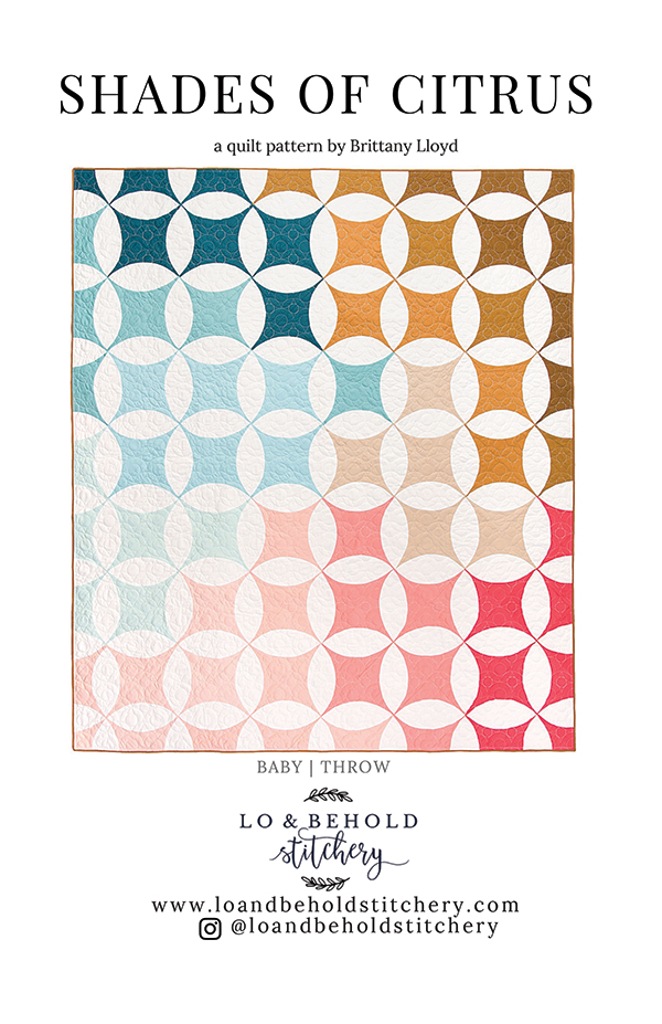 Shades of Citrus - Quilt Pattern, zoomed in. Select this picture to zoom back out.