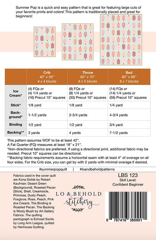 Summer Pop - Quilt Pattern