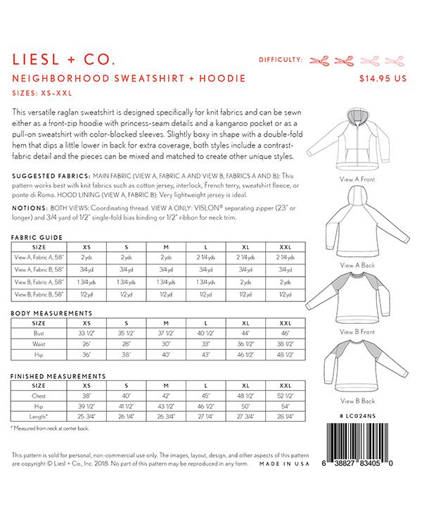 Neighborhood Sweatshirt & Hoodie - Sewing Pattern
