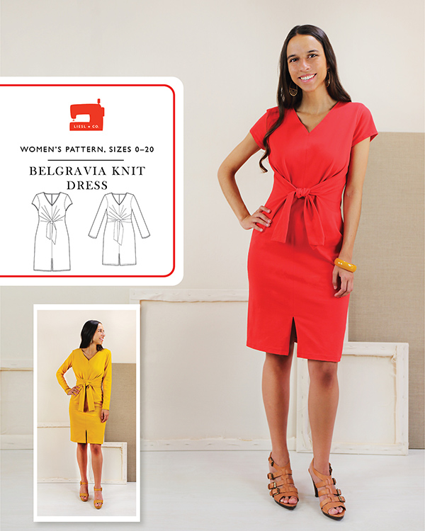 Belgravia Knit Dress - Sewing Pattern, zoomed in. Select this picture to zoom back out.